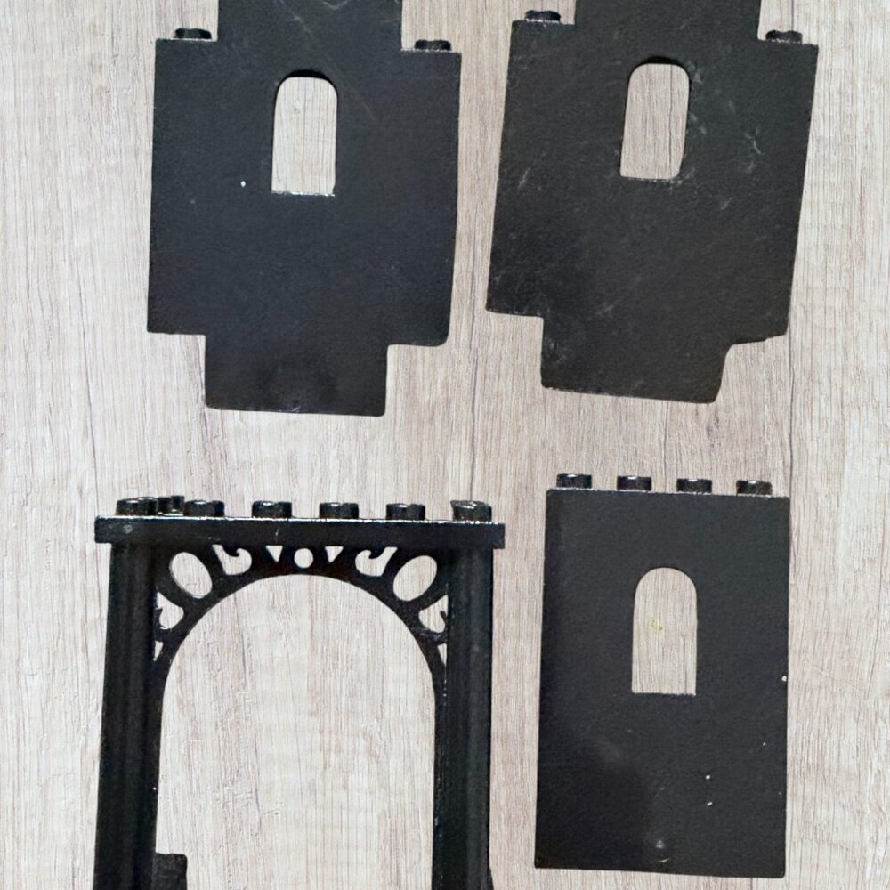 Vintage LEGO Castle Black Wall Panels Arch Lot 4pc 444 6080 Classic Era